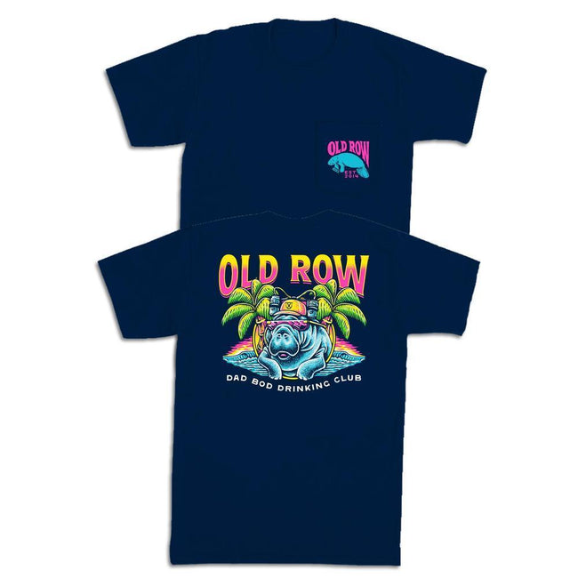 The Party Manatee Pocket Tee-T-Shirts-The Boozy Collection-Old Row