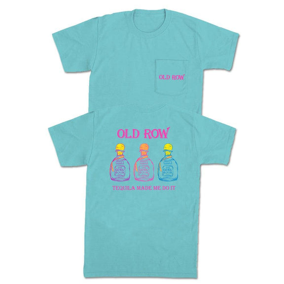 Tequila Made Me Do It Pocket Tee-T-Shirts-The Boozy Collection-Green-S-Old Row