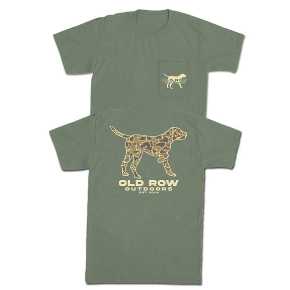 Old Row Outdoors Pointer Camo Pocket Tee-T-Shirts-Old Row Outdoors-Green-S-Old Row