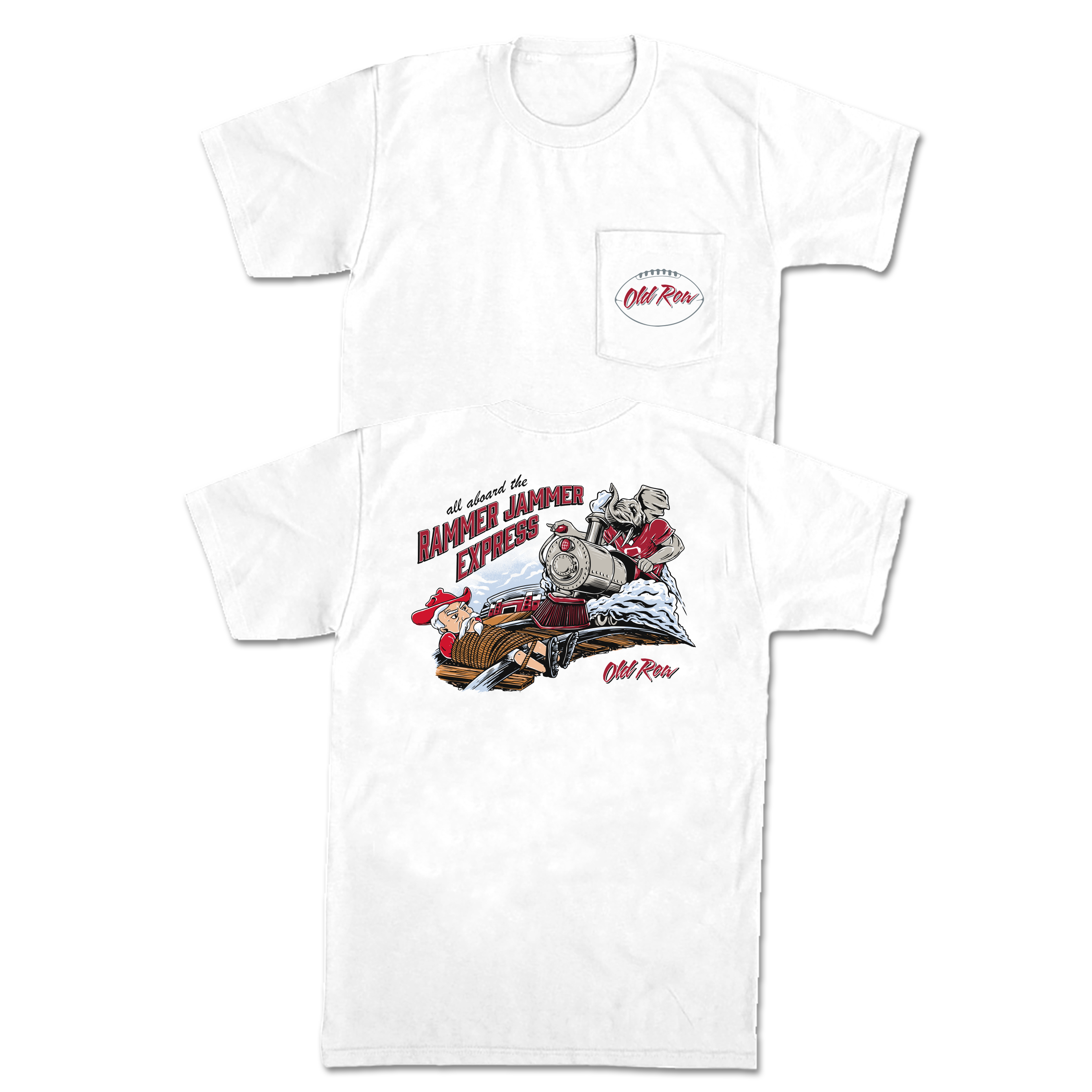 All Aboard The RJ Express Pocket Tee