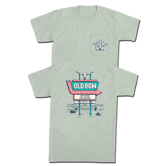 Old Row Outdoors Road Sign Pocket Tee-T-Shirts-Old Row Outdoors-Green-S-Old Row