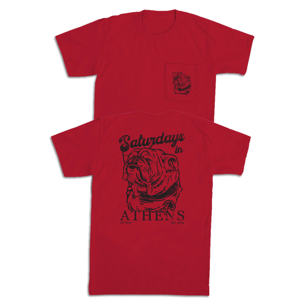Saturdays In Athens Pocket Tee
