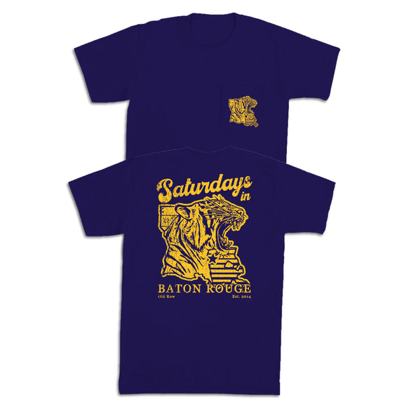 Saturdays In Baton Rouge Pocket Tee