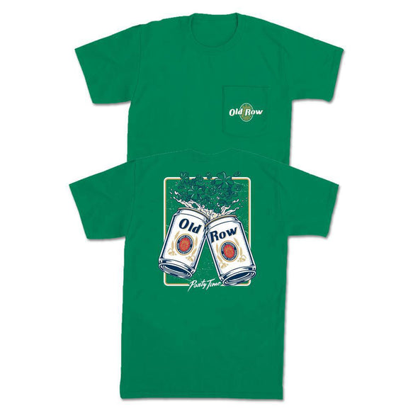 Shamrock Beers Pocket Tee-T-Shirts-The Boozy Collection-Green-S-Old Row