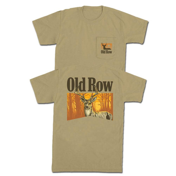The Smoking Buck Pocket Tee-T-Shirts-Old Row Outdoors-Khaki-S-Old Row