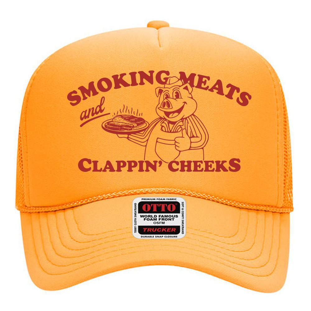 Smokin' Meats Trucker Hat-Hats-The Novelty Collection-Gold-One Size-Old Row