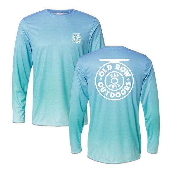 The Fly Reel Pin Dot Performance Sun Shirt-Long Sleeve-Old Row Outdoors-Old Row