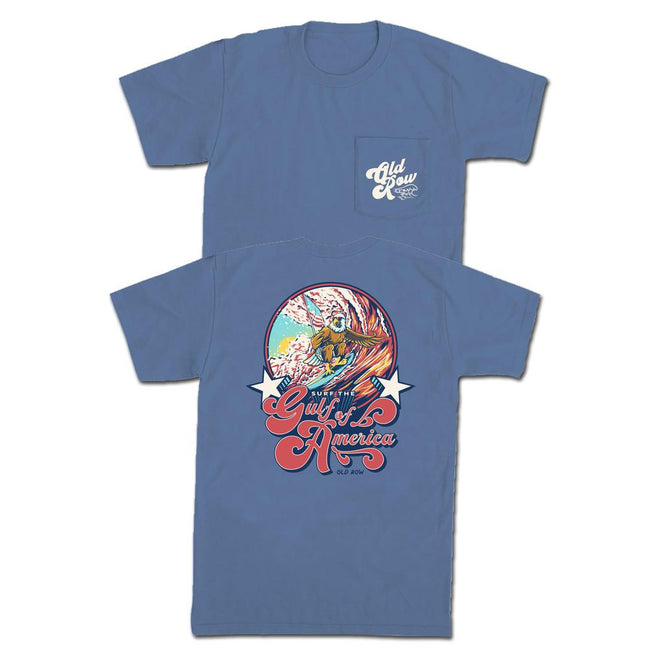 Surf The Gulf Of America Pocket Tee-T-Shirts-America First-Old Row