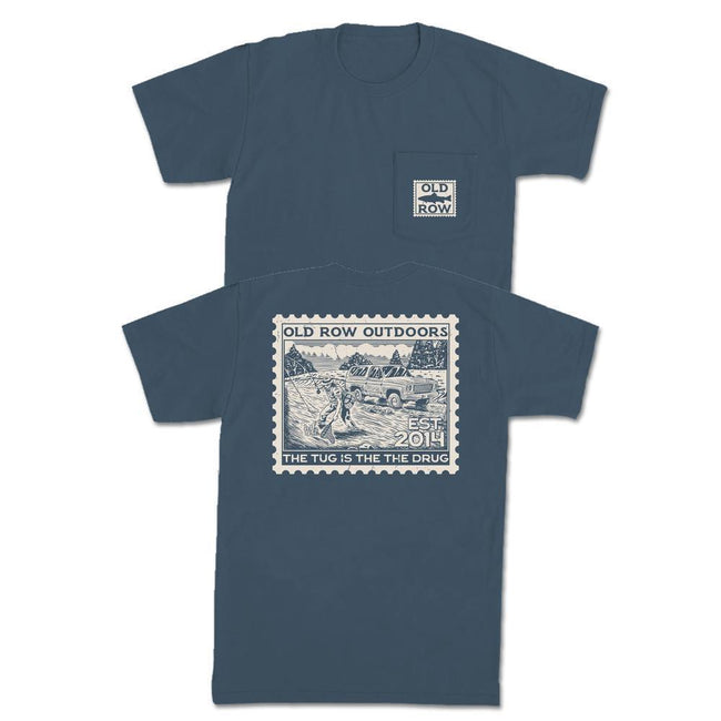 The Tug Is The Drug Stamp Pocket Tee-T-Shirts-Old Row Outdoors-Old Row