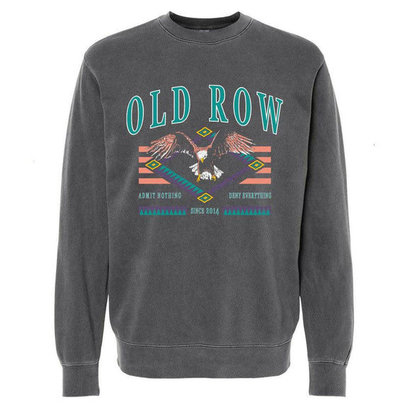 The Bald Eagle Pigment Dyed Premium Crewneck-Crewnecks-Old Row Outdoors-Charcoal-S-Old Row