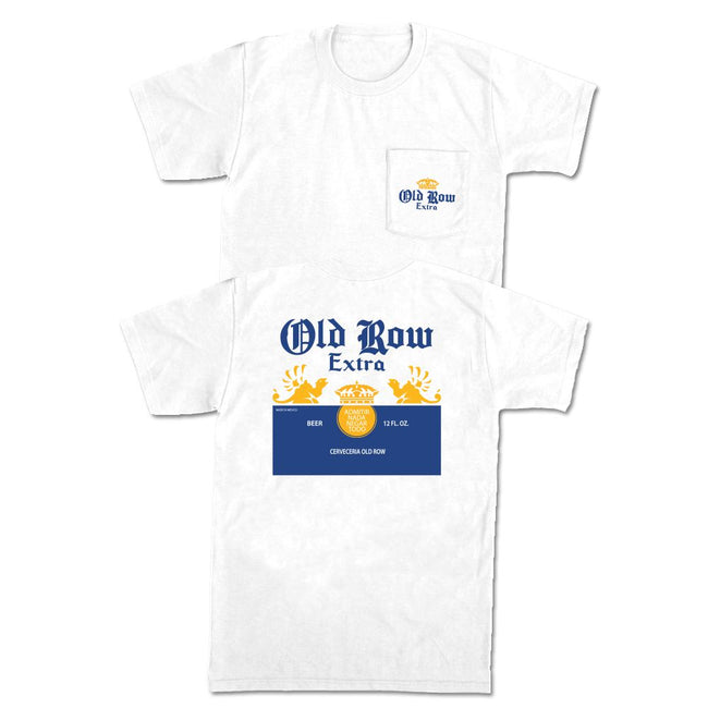 Old Row Extra Pocket Tee-T-Shirts-The Boozy Collection-White-S-Old Row