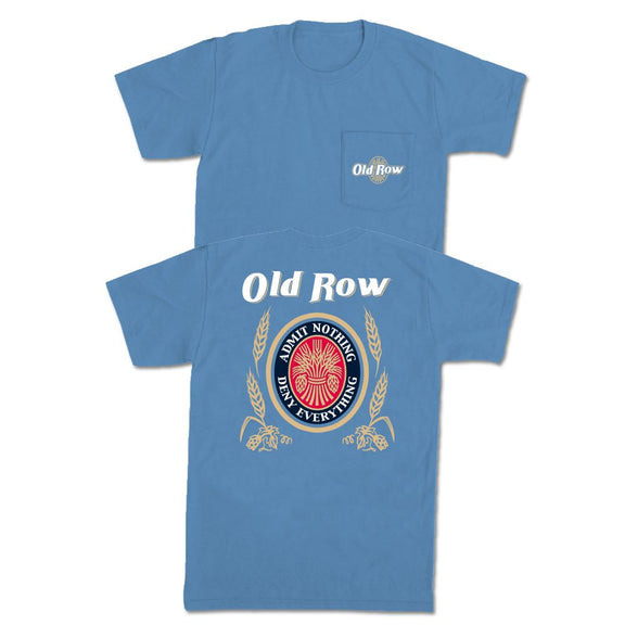 Old Row Retro Can Pocket Tee (Blue)-T-Shirts-The Boozy Collection-Old Row