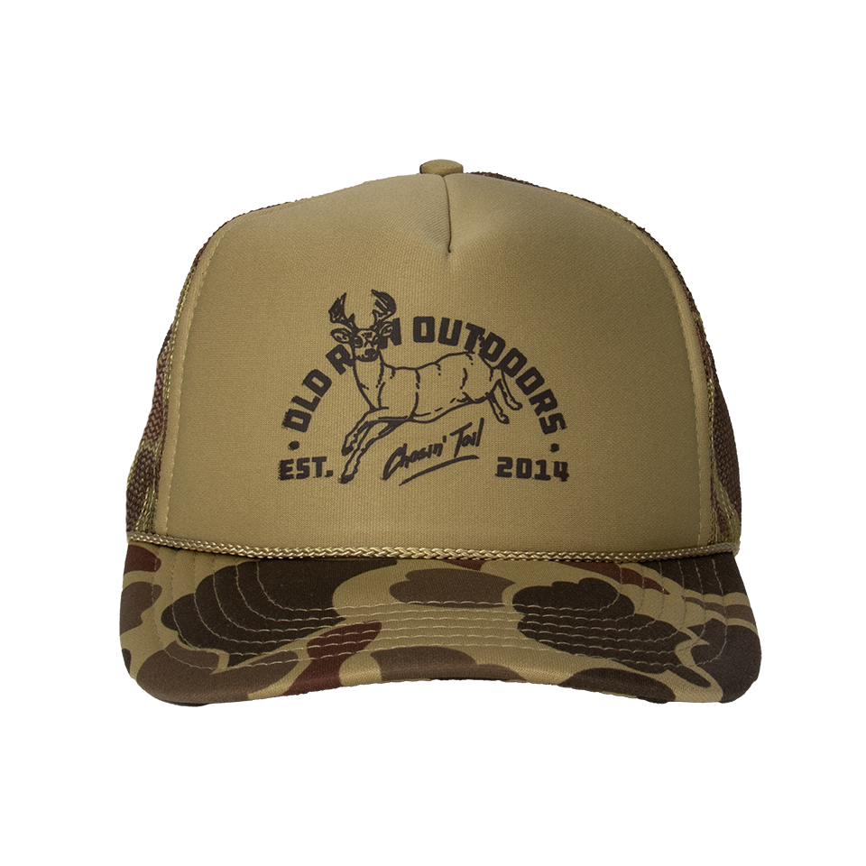 Old Row Outdoors Chasin' Tail Camo Trucker Hat