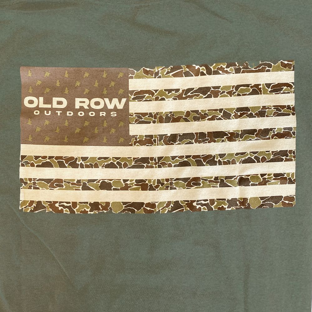 Old Row Outdoors Camo Flag Pocket Tee | Old Row Outdoors T