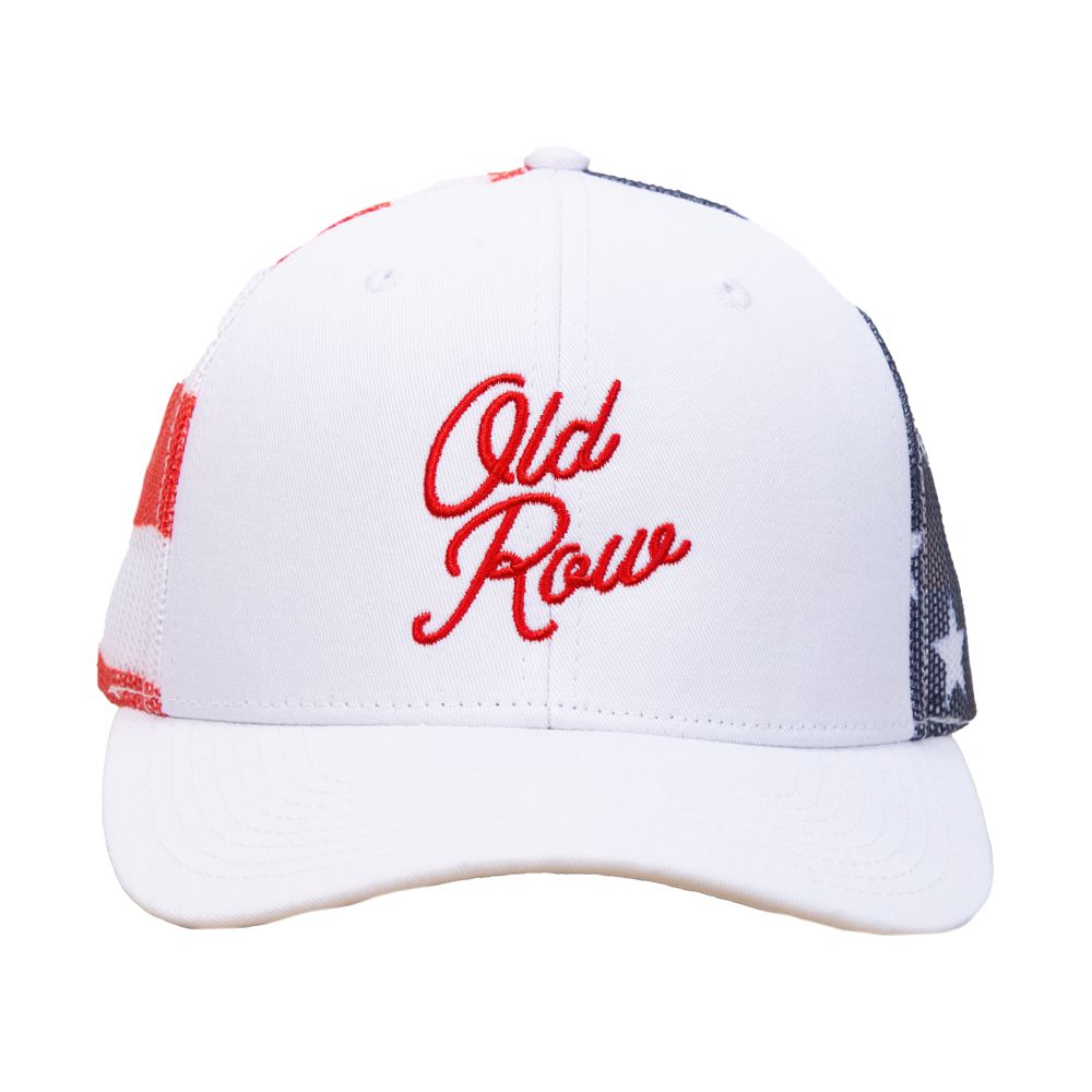 Old Row USA Trucker Hat-Hats-Old Row-White-One Size-Old Row