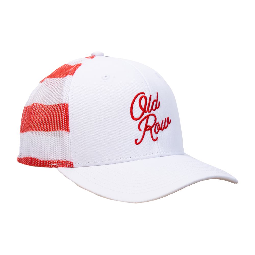 Old Row USA Trucker Hat-Hats-Old Row-White-One Size-Old Row