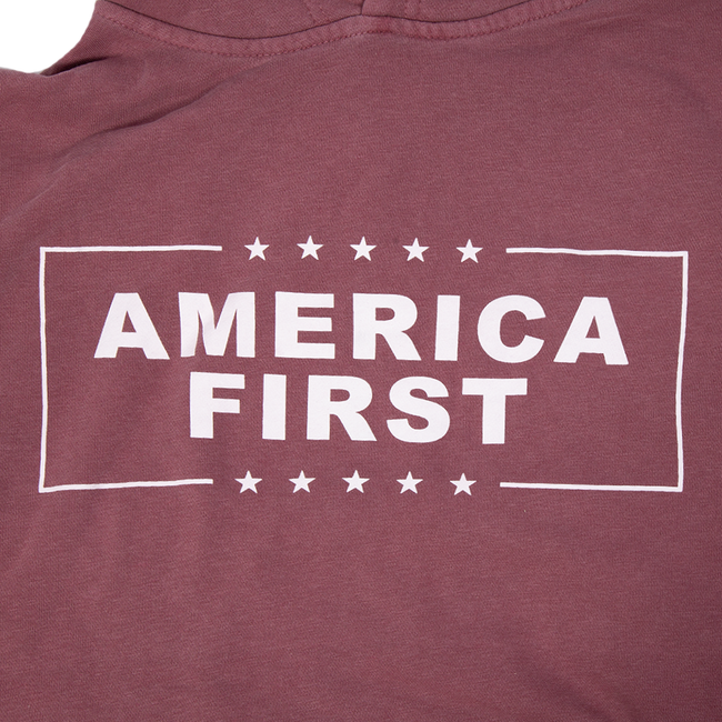 America First Pigment Dyed Premium Hoodie