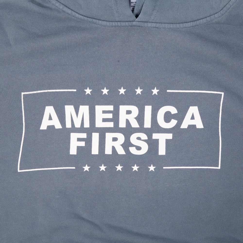 America First Pigment Dyed Premium Hoodie-Hoodies-America First-Old Row