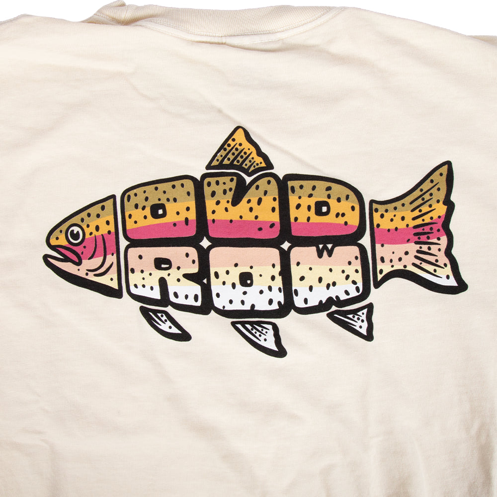Old Row Outdoors Trout Text Pocket Tee