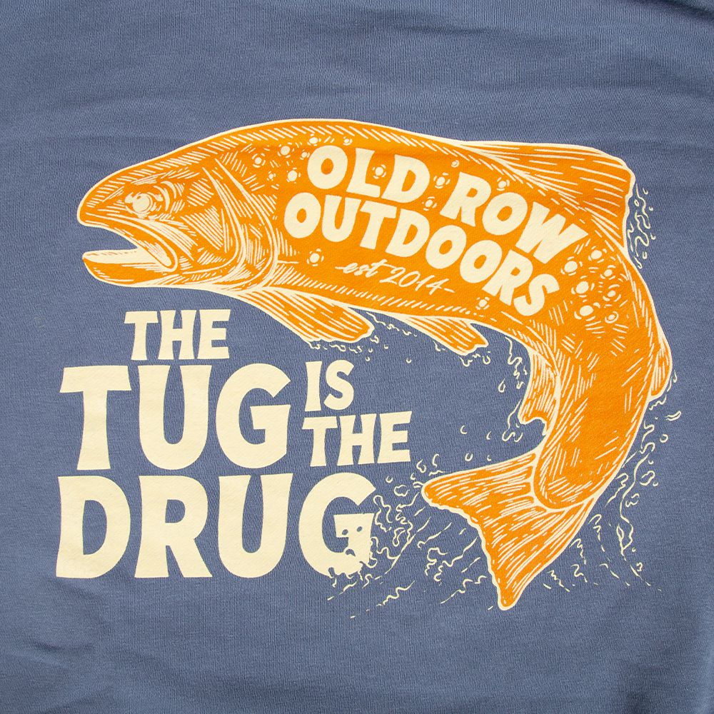The Tug Is The Drug Pigment Dyed Premium Hoodie-Hoodies-Old Row Outdoors-Old Row