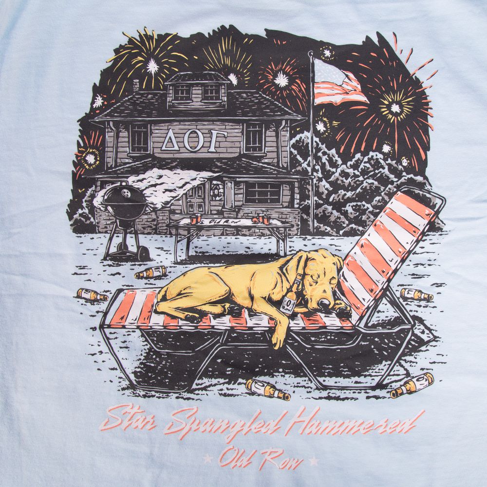 Star Spangled Hammered Pup Pocket Tee-T-Shirts-The Novelty Collection-Old Row