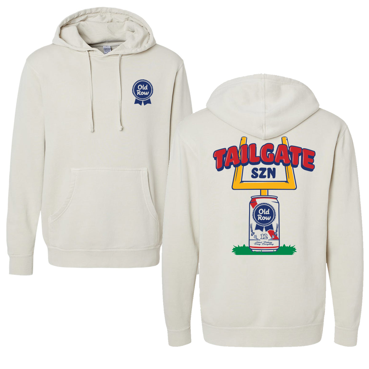 Ribbon Beer Tailgate SZN Pigment Dyed Premium Hoodie