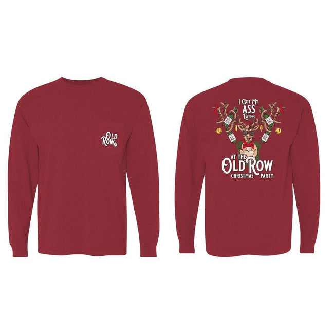 Old Row Christmas Party Long Sleeve Pocket Tee-Long Sleeve-The Novelty Collection-Old Row