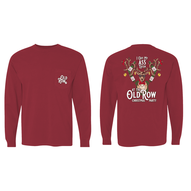 Old Row Christmas Party Long Sleeve Pocket Tee