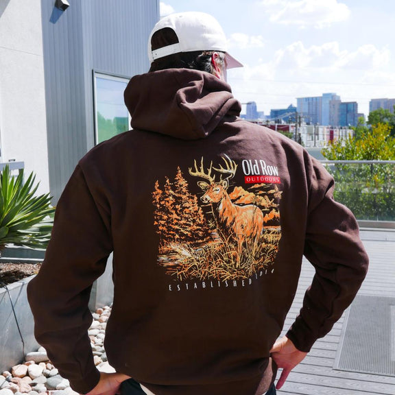 Old Row Outdoors Deer Scene Hoodie-Hoodies-Old Row Outdoors-Old Row