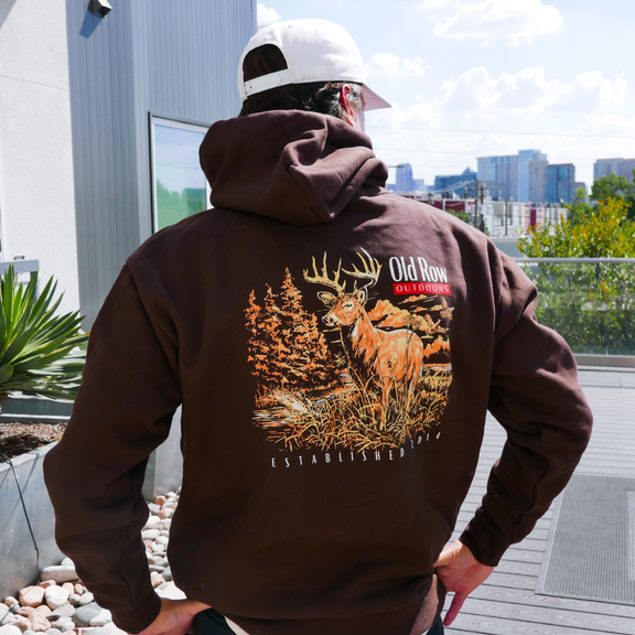 Old Row Outdoors Deer Scene Hoodie