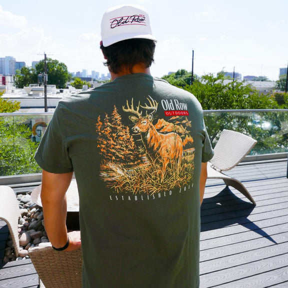 Old Row Outdoors Deer Scene Pocket Tee-T-Shirts-Old Row Outdoors-Old Row