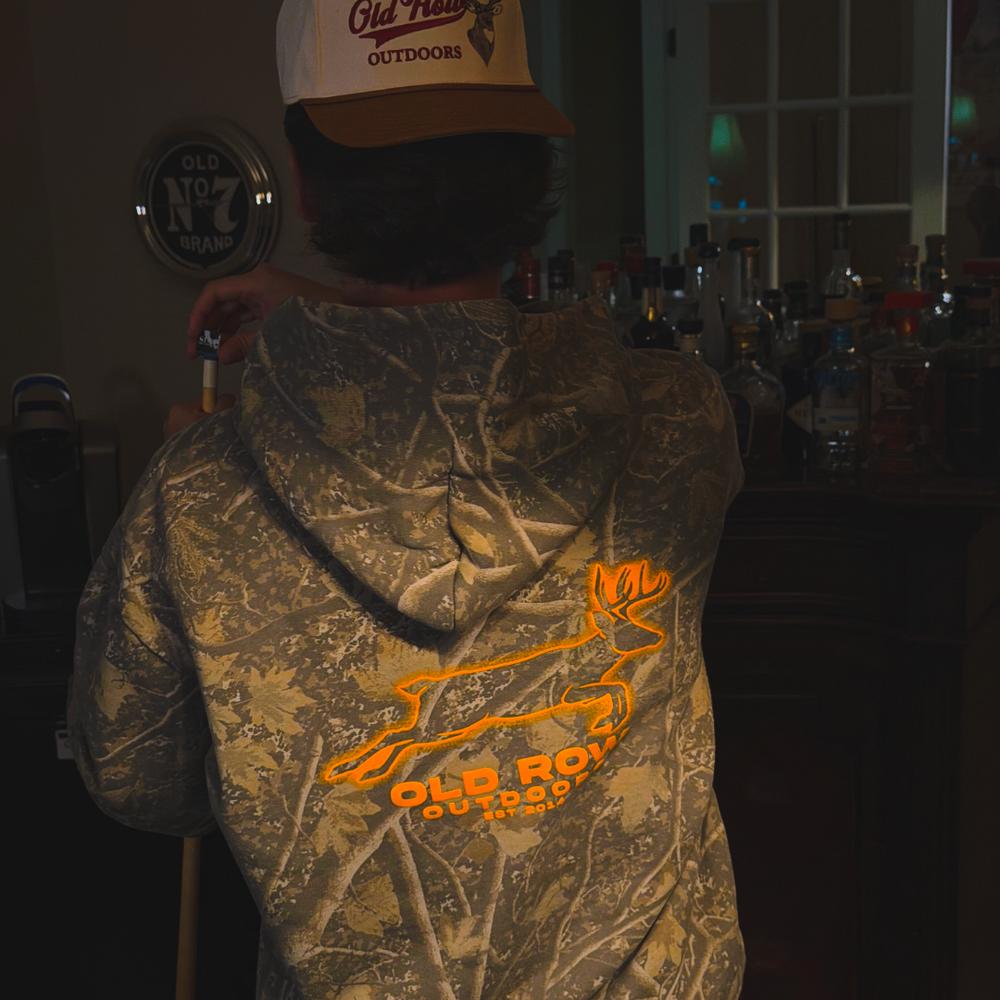 Outdoors Deer Glow Camo Hoodie-Hoodies-Old Row Outdoors-Old Row