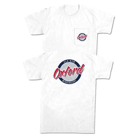 Oxford, Mississippi Circle Logo Pocket Tee-T-Shirts-Old Row U-White-S-Old Row