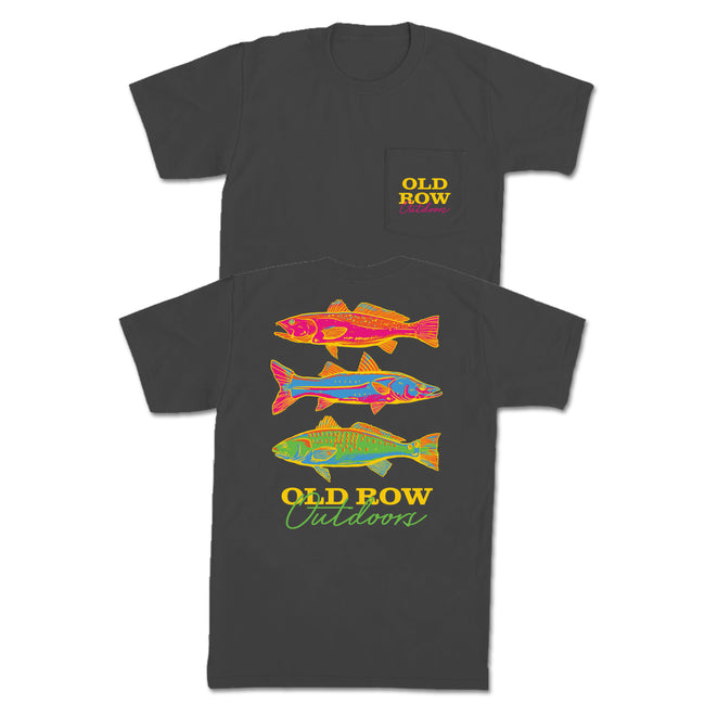 Old Row Outdoors Neon Fish Pocket Tee