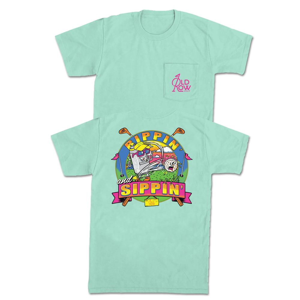 Rippin' and Sippin' Pocket Tee-T-Shirts-Old Row Golf-Old Row
