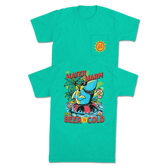 The Summer Shark Pocket Tee-T-Shirts-The Boozy Collection-Green-S-Old Row