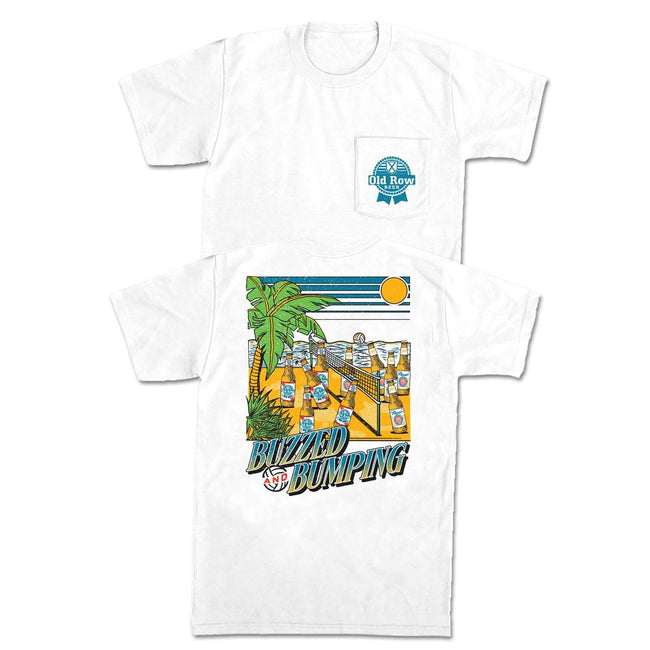 Buzzed and Bumping Pocket Tee-T-Shirts-The Boozy Collection-White-S-Old Row