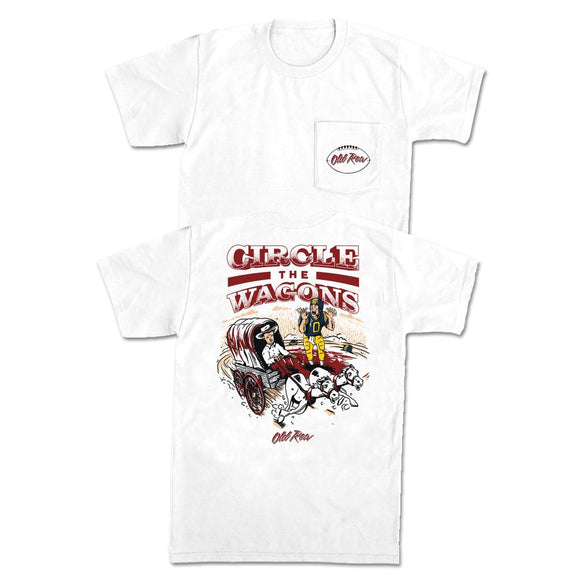 Circle The Wagons Pocket Tee-T-Shirts-Old Row U-White-S-Old Row