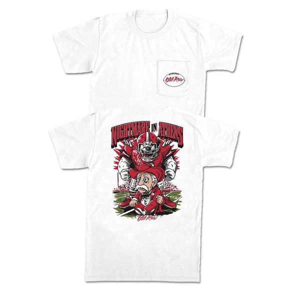Nightmare In Athens Pocket Tee-T-Shirts-Old Row U-White-S-Old Row