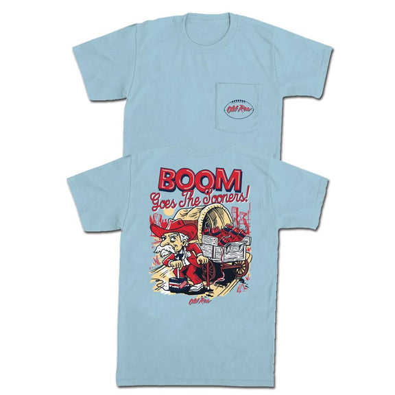 Boom Goes The Sooners Pocket Tee-T-Shirts-Old Row U-Old Row