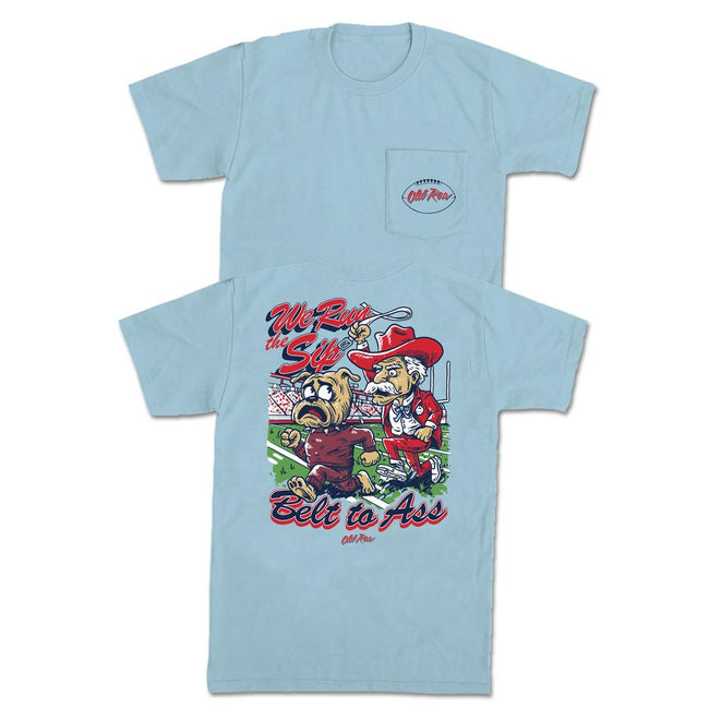 We Run The Sip Belt Pocket Tee