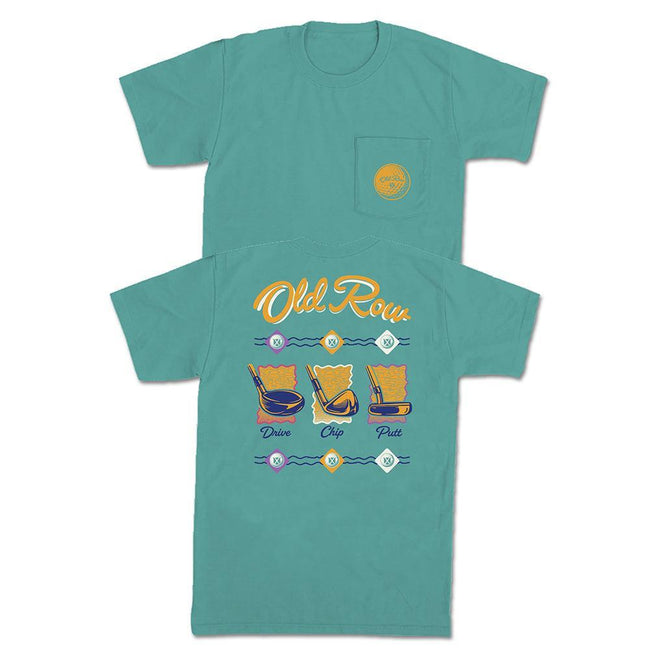Drive Chip Putt Pocket Tee-T-Shirts-Old Row Golf-Green-S-Old Row