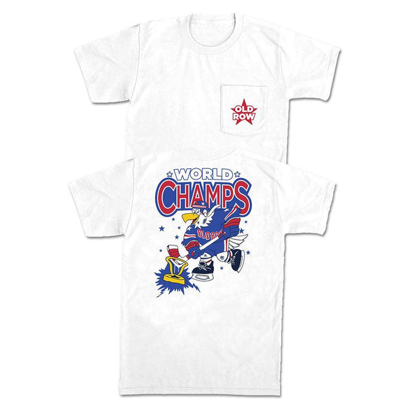 World Champs Eagle Pocket Tee-T-Shirts-America First-White-S-Old Row