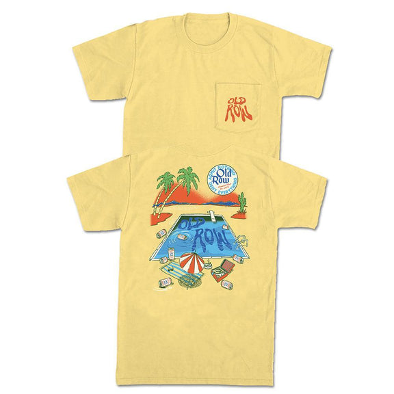 The Desert Pool Pocket Tee-T-Shirts-The Novelty Collection-Yellow-S-Old Row