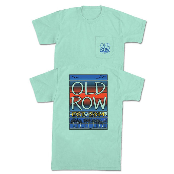 Old Row Palm Scene Pocket Tee-T-Shirts-The Novelty Collection-Old Row