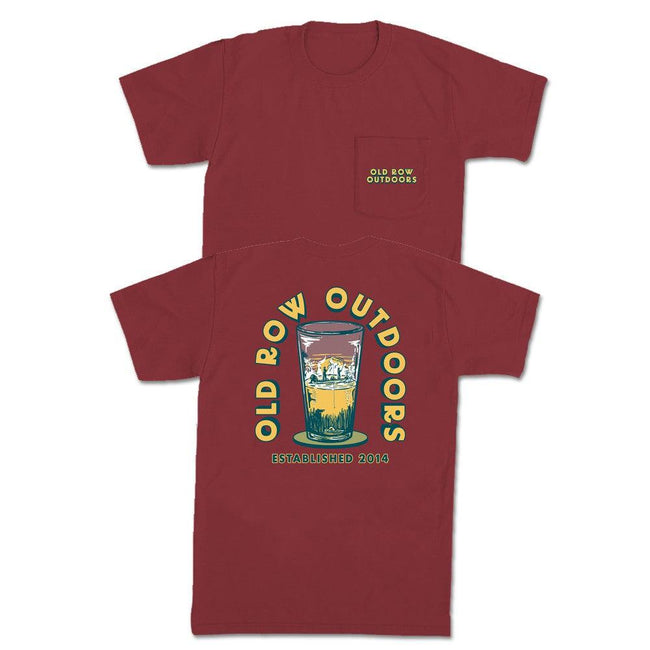 Old Row Outdoors Pint Fishing Pocket Tee-T-Shirts-Old Row Outdoors-Red-S-Old Row