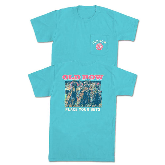 Place Your Bets Pocket Tee-T-Shirts-Old Row-S-Light Blue-Old Row