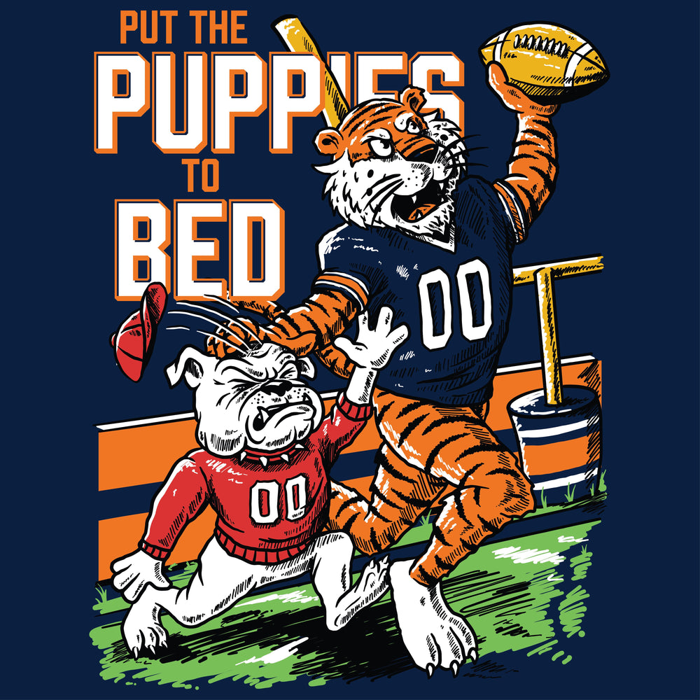 Put The Puppies To Bed Tiger Pocket Tee