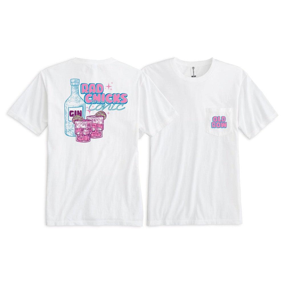 Rad Chicks Gin Pocket Tee-T-Shirts-oldrowwholesale-Old Row