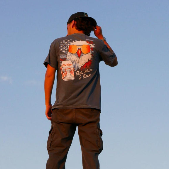 Red White & Brew Pocket Tee-T-Shirts-The Boozy Collection-Old Row
